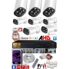 8 Kameralı AHD Set 500GB 8000- 5MP Sony Lensli HD Gece Renkli Güvenlik Kamerası Sistemi -Cepten izle