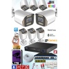 8 Kameralı IP Set 1TB 9060 5MP Mikrofonlu HD Gece Renkli Güvenlik Kamerası Sistemi -Cepten izle