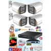 4 Kameralı IP Set 500GB 9060 5MP Mikrofonlu HD Gece Renkli Güvenlik Kamerası Sistemi -Cepten izle