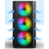 GamX 4X RGB Fan Temperli CAM Gaming Oyuncu Kasası Powersiz