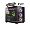 GamX Tuş ve Kumandalı 7x120 mm Gerçek ARGB Fanlı (Psu Yok) Gaming Akvaryum Bilgisayar Kasası