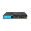 Scodeno S200 16 Port 2*10/100/1000Mbps PoE Switch 2 Uplink - 16 Port PoE Switch 300W Watt