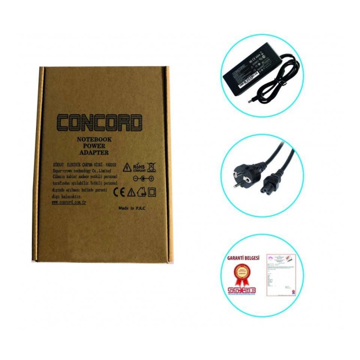 Concord C-1503 DELL/HP Dizüstü Laptop Adaptör 19.5V 4.62A 7.4*5.0mm İĞNE UÇLU