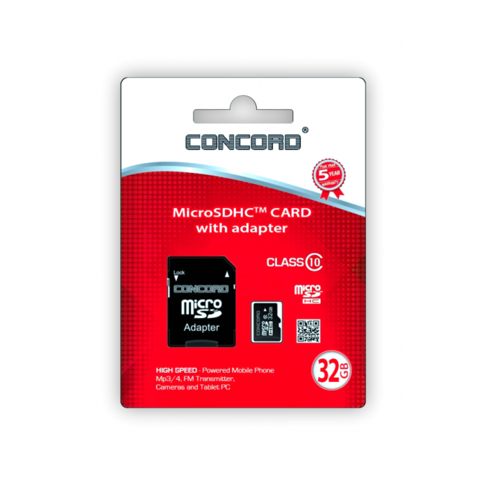 32 Gb Micro SD Adaptör Dahil Hafıza Kartı Concord C-M32