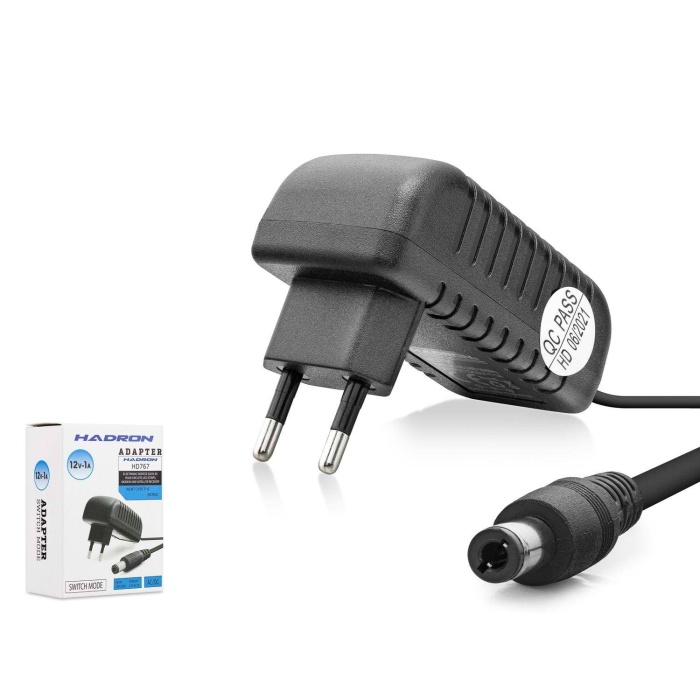 Hadron HD767 12V 1A Amper Şerit Led Uydu Modem Adaptörü 5.5*2.5