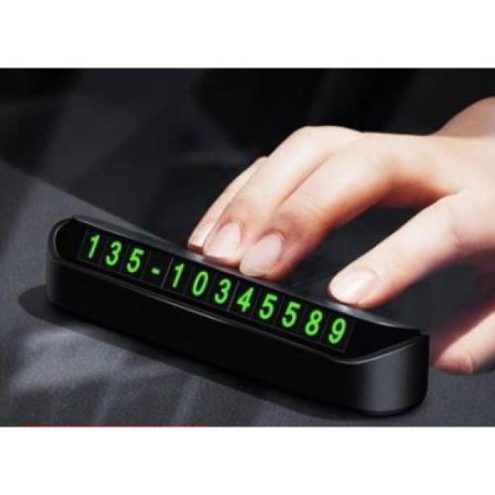 J-Tech Fosforlu Araç Torpido Üstü Açılır Kapanır Cep No Numaratör Park Telefon Numarası