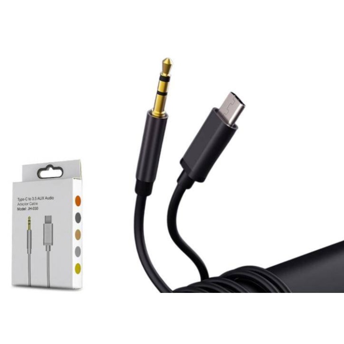 J-Tech JH-030D Digital Type-C to AUX Ses Aktarım Kablosu 1MT 3.5mm