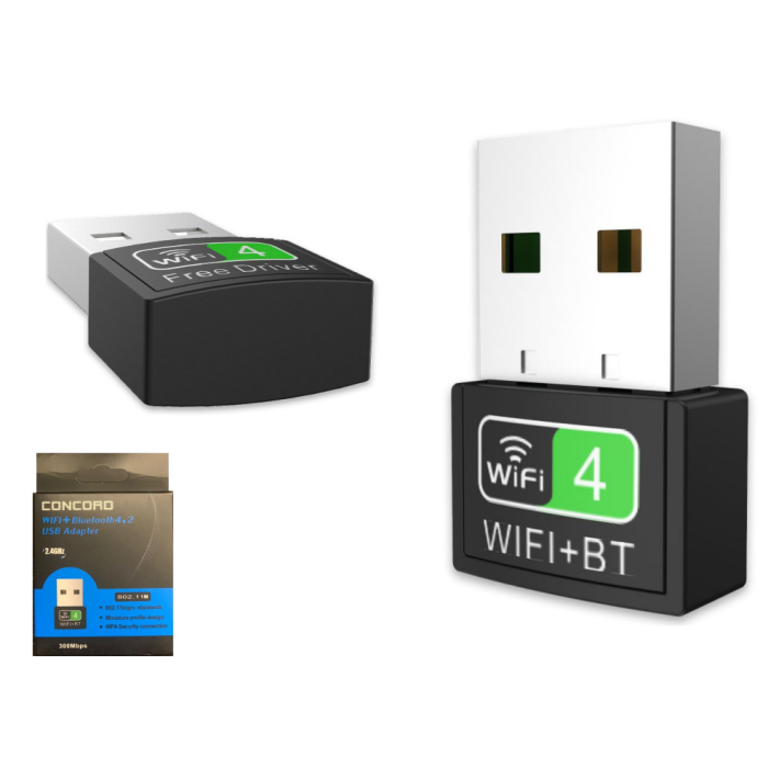 Concord W-5 300Mbps Usb WiFi Alıcı+Bluetooth Adaptör Free Driver