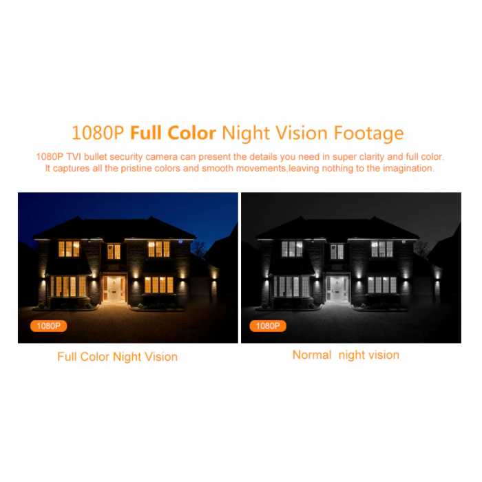 J-Tech 4 Kamera GECE Renkli ColorVU WARM LİGHT 5MP SONY HD LENS 1080P+H265 XMEYE HİBRİT Kayıt Cihazı