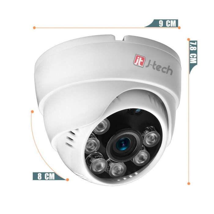 J-Tech JT-2070 5MP IP Dome SESLİ PoE 3.6MM Network Kamera Gece-Gündüz Renkli Görüntü