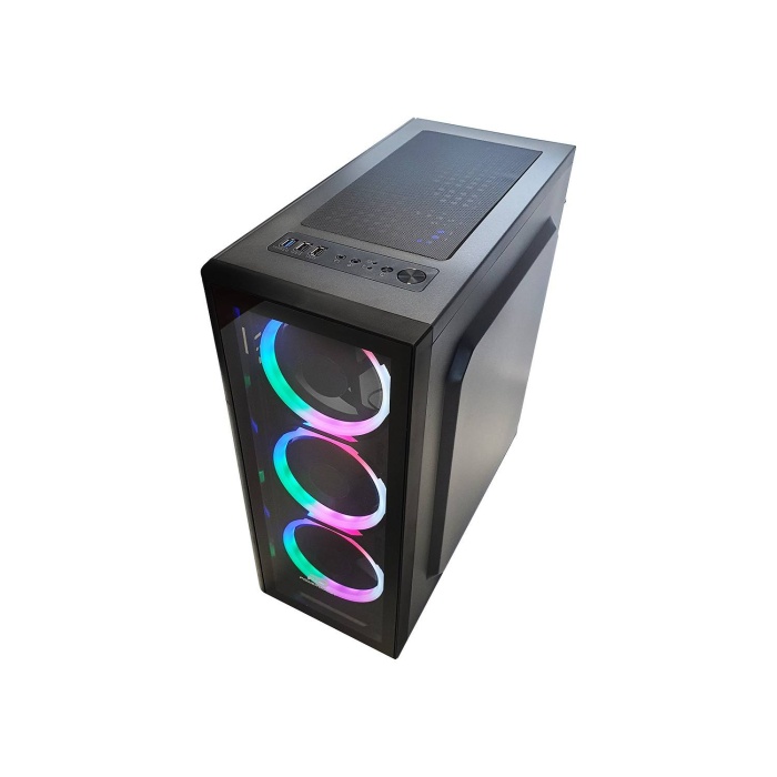 Power Boost VK-G2080C USB 3.0 ATX Acrylic Single Ring Rainbow Fan Siyah Kasa (PSU Yok) (JBST-VKG2080C)