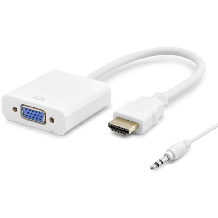 Hadron HDX2019 HDMI to VGA +Ses FullHD Dönüştürücü Çevirici Aparat Adaptör