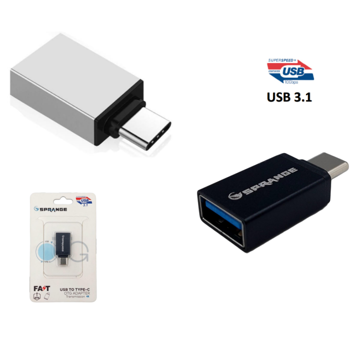 Sprange SR-01 USB to TYPE-C USB 3.1 Tablet ve Telefon Uyumlu Otg Dönüştürücü Çevirici