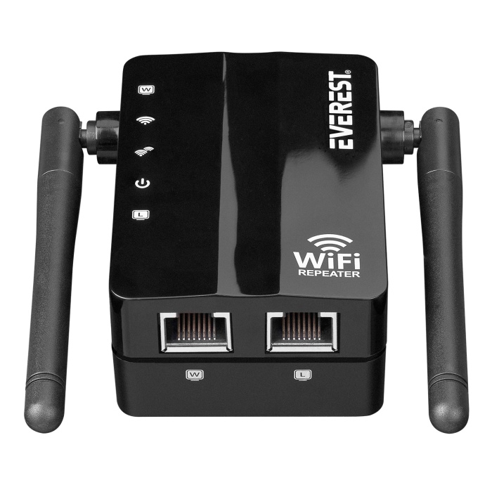 Everest EWR-812N 2.4GHz 300Mbps 1xWAN+1xLAN Port 2x2dBi Anten Repeater+AP Kablosuz Menzil Genişletici