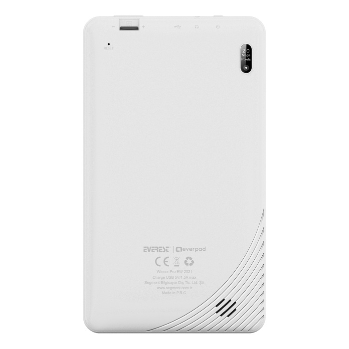 Everest WİNNER PRO Wifi+BT 2*Kamera 7 LCD Ekran A100 Quard Core 2GB+16GB And.10 OS Tablet PC -Beyaz