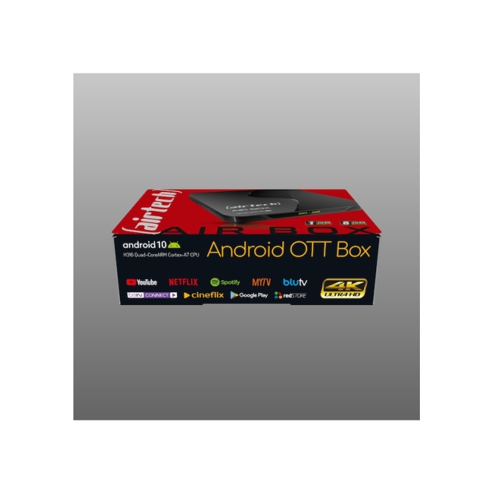 Airtech 4K AİRBOX Mediabox 4K Ultra HD Android 10 TV Box MyBox Netflix Youtube