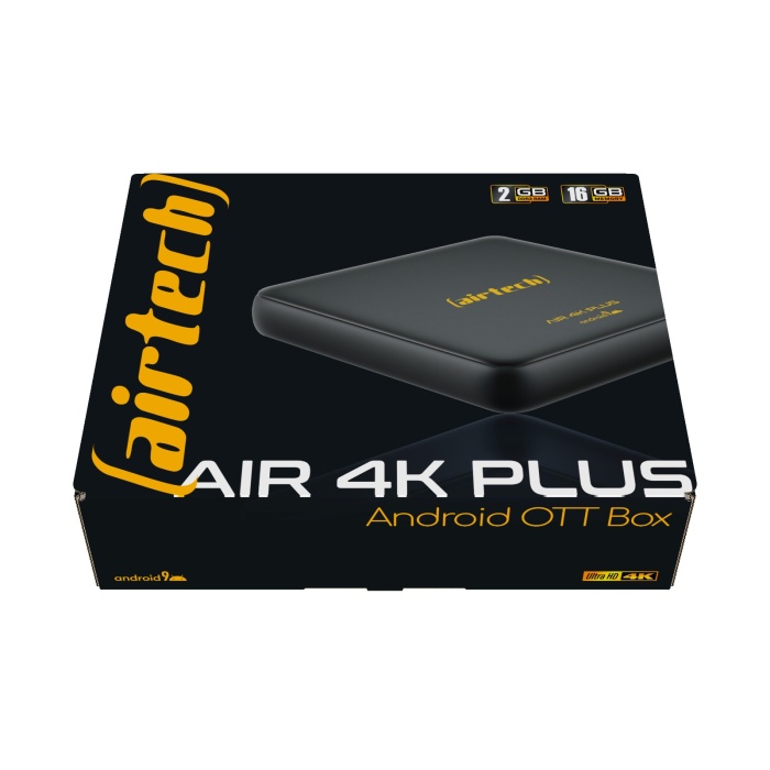 Airtech 4K PLUS 2GB/16GB Mediabox 4K Ultra HD Android 9 TV Box MyBox Netflix Youtube