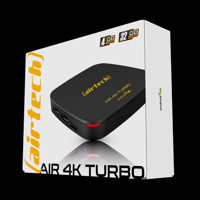 Airtech 4K TURBO 4GB/32GB Mediabox 4K Ultra HD Android 9 TV Box MyBox Netflix Youtube