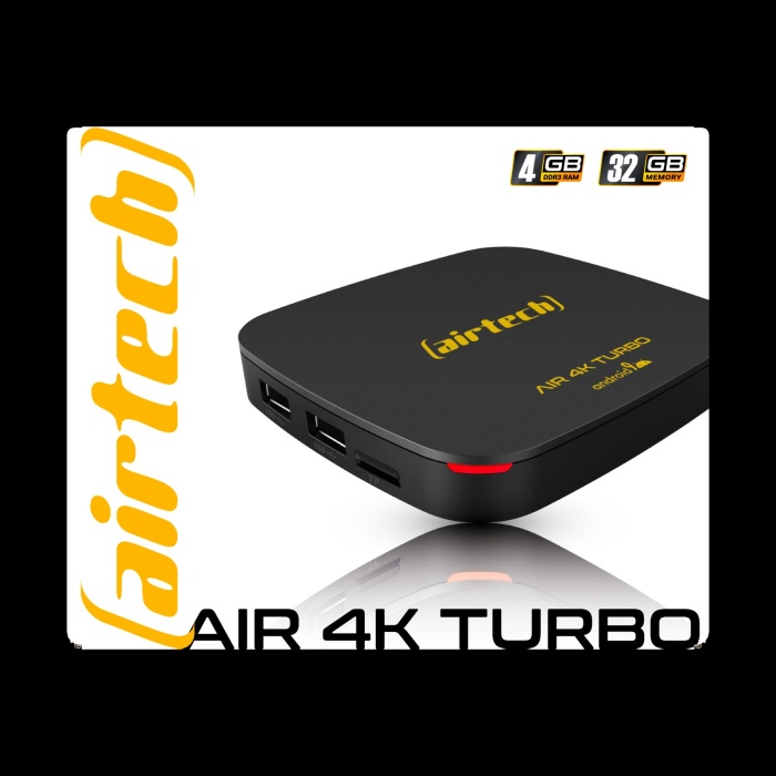 Airtech 4K TURBO 4GB/32GB Mediabox 4K Ultra HD Android 9 TV Box MyBox Netflix Youtube