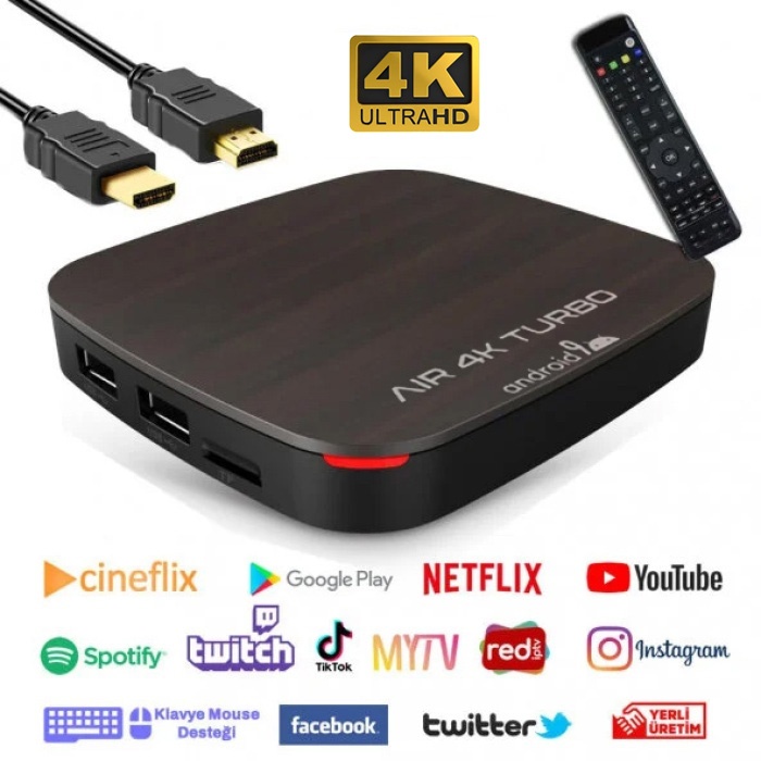 Airtech 4K TURBO 4GB/32GB Mediabox 4K Ultra HD Android 9 TV Box MyBox Netflix Youtube