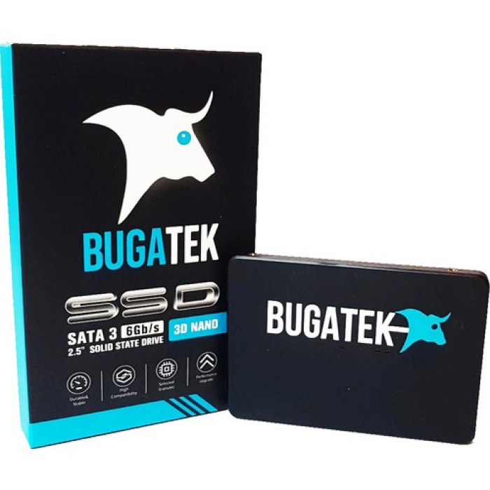 Bugatek 1TB 2.5 SATA3.0 550MB/460MB 3D NAND Flash SSD (Solid State Drive)