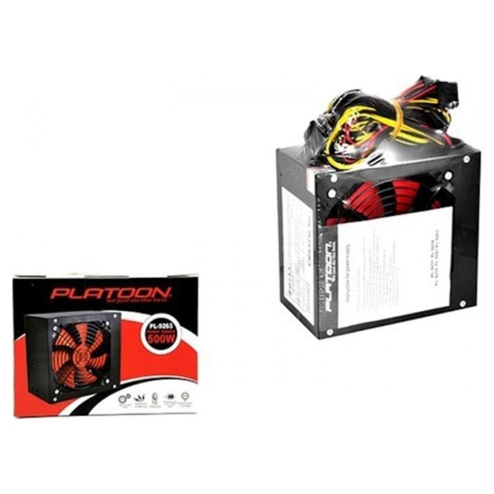 Platoon PL-9263 500W Gaming PC Power Supply 12cm Geniş Fan Güç Kaynağı