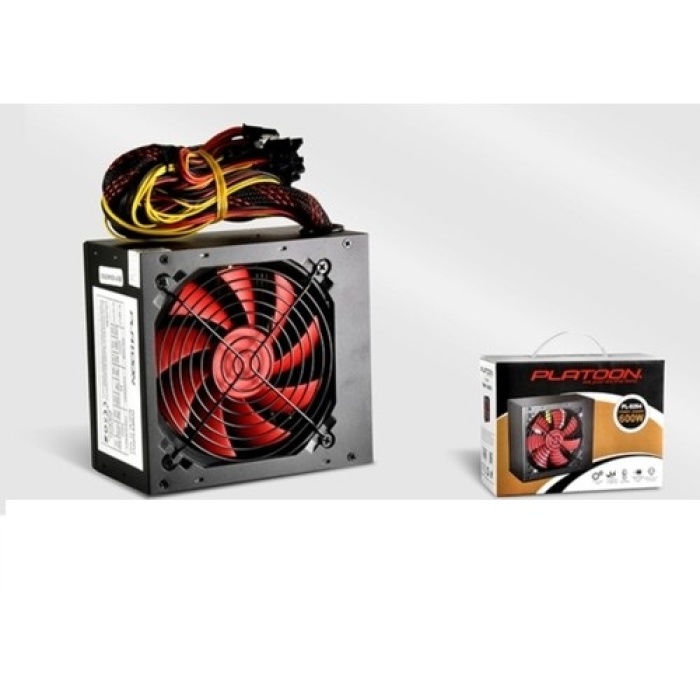 Platoon PL-9264 600W Gaming PC Power Supply 12cm Geniş Fan Güç Kaynağı