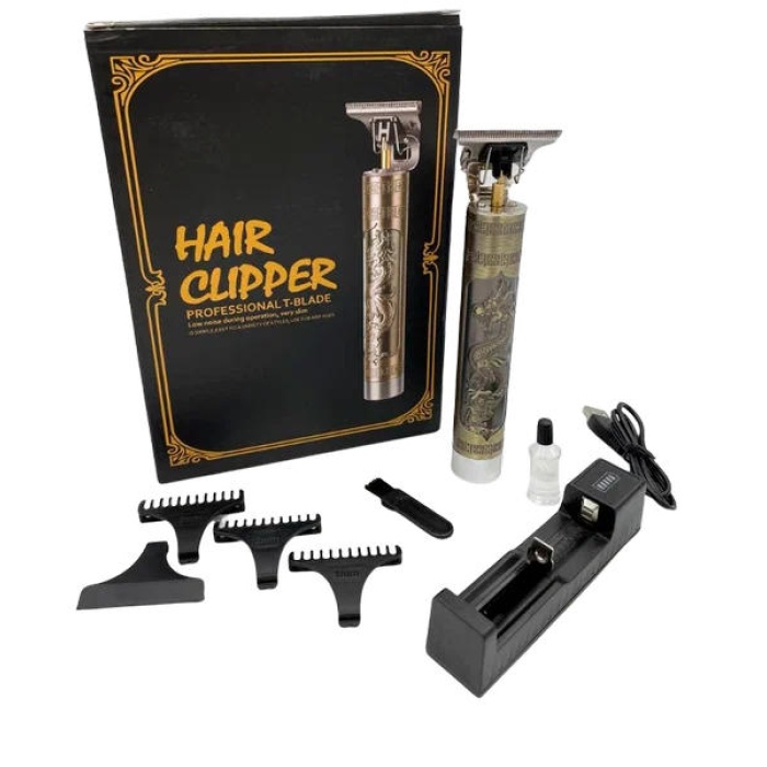 Hair Clipper Professional Metal Kasa T-Blade Saç Kesme Traş Makinası