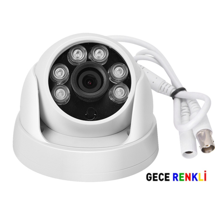 J-Tech 2033 Gece Renkli Warm Light 5MP SONY LENS 1080P AHD DOME Güvenlik Kamera