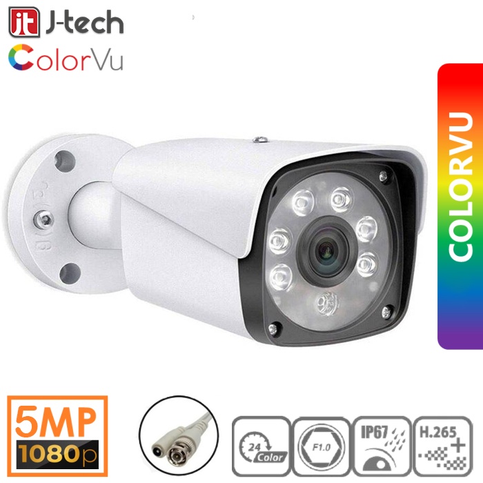 J-Tech 2050 Gece Renkli Warm Light 5MP SONY LENS 1080P AHD Güvenlik Kamera