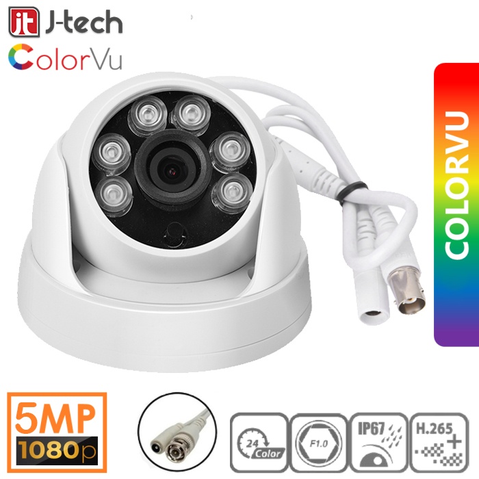 J-Tech 2033 Gece Renkli Warm Light 5MP SONY LENS 1080P AHD DOME Güvenlik Kamera