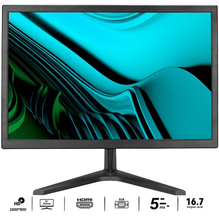 MPiA MP-20 20 inç FullHD 5ms 60Hz HDMI+VGA 1600x900 LED Monitör