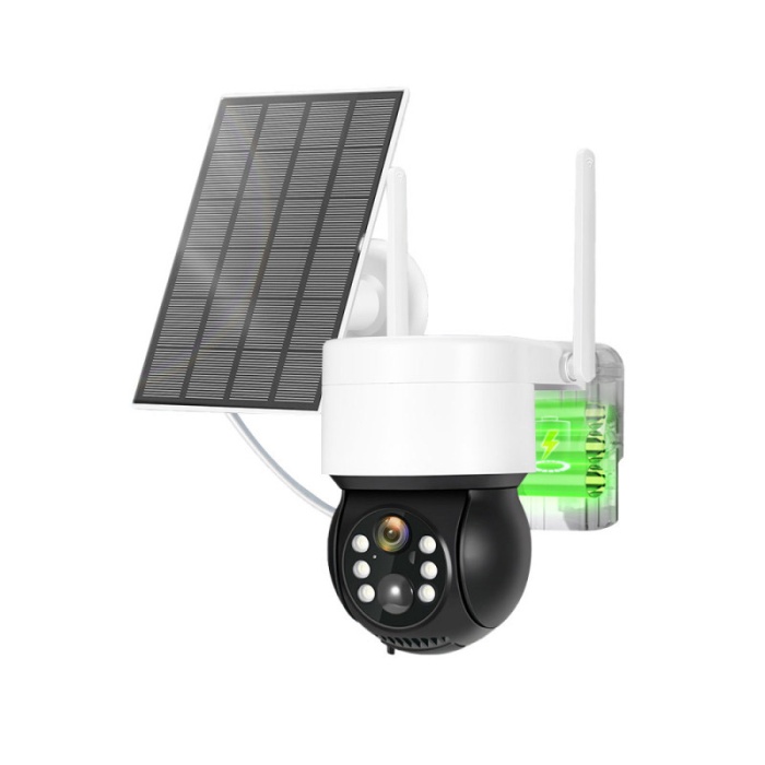 Blic BLM-33 4MP 4G LTE Güneş Panel Solar Outdoor Dahili Mikrofon 360 Speed Dome PTZ Güvenlik Kamera