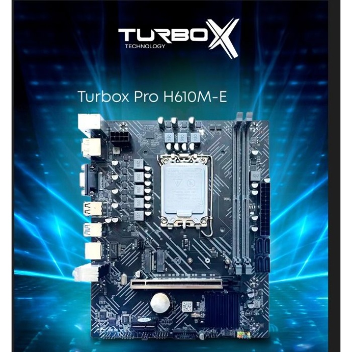 Turbox Pro H610M-E M.2 Sata Ddr4 3200MHz Usb 3.2 Vga Hdmi Ses G.Lan 1700P Anakart