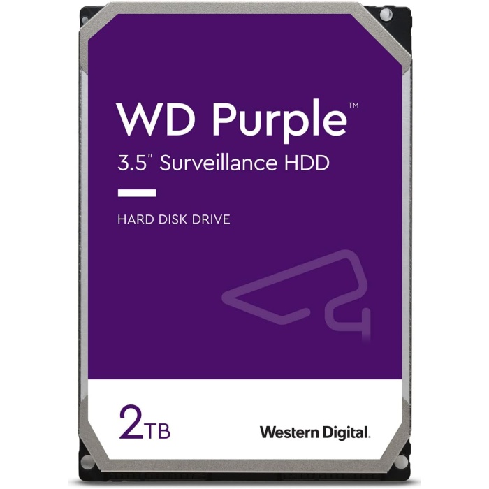 2TB 7/24 WD WD22PURZ 5400RPM 3.5 SATA 3 6Gbit/s 256MB Güvenlik Kamerası Diski