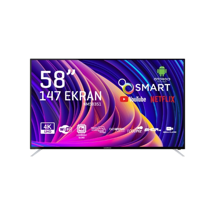 Nordmende NM58351 58 147 Ekran Uydu Alıcılı 4K Ultra HD Android Smart LED TV