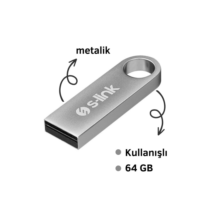 S-link SL-U264 64 GB USB 2.0 Flash Driver Bellek