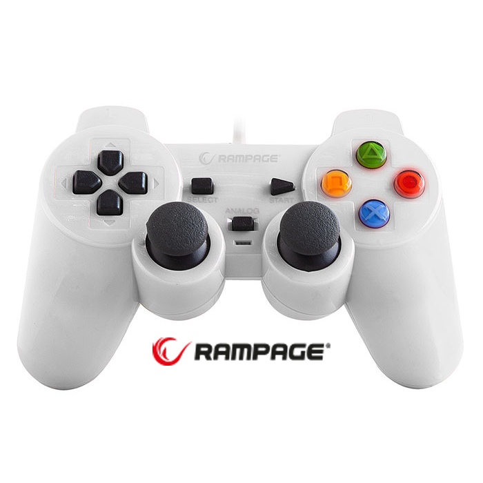 Rampage SG-R602 PS3/PC USB 1.8m Joypad Oyun Kolu Beyaz