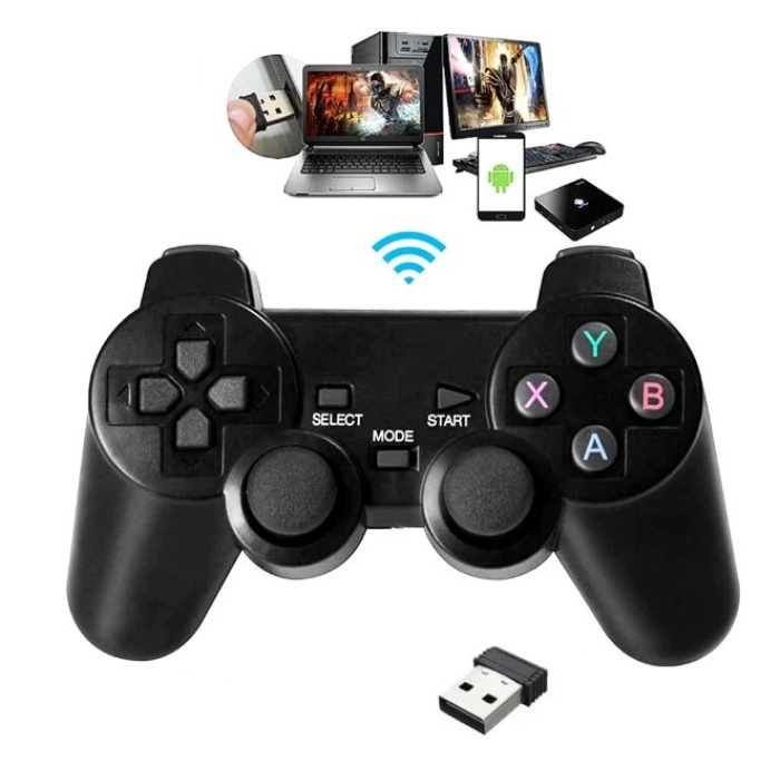Concord 6IN1 2.4G WiFii Kablosuz Android TV / PC Uyumlu Titreşimli USB Joystick Oyun Kolu Gamepad