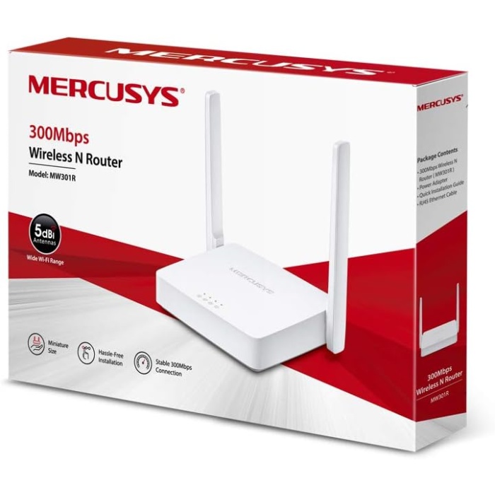 Tp-Link Mercusys MW301R 300Mbps 5Dbi 2 Anten 2 Port Kablosuz Router