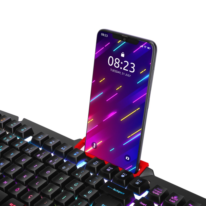 Everest KB-R800 METAFOR USB Gökkuşağı Aydınlatmalı Q Metal Yüzey Gaming Oyuncu Klavyesi