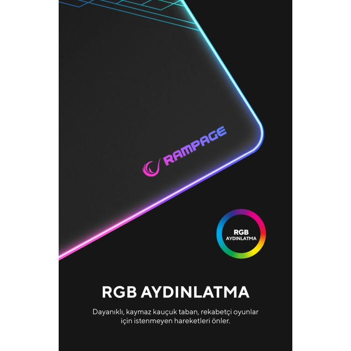 Rampage MP-13 360x260x5mm RGB Oyuncu Gamer Mouse Pad