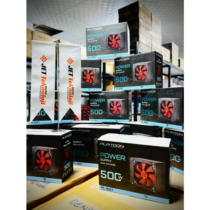 Platoon PL-9261 500W Gaming Pc Power Supply 12cm Geniş Fan Güç Kaynağı