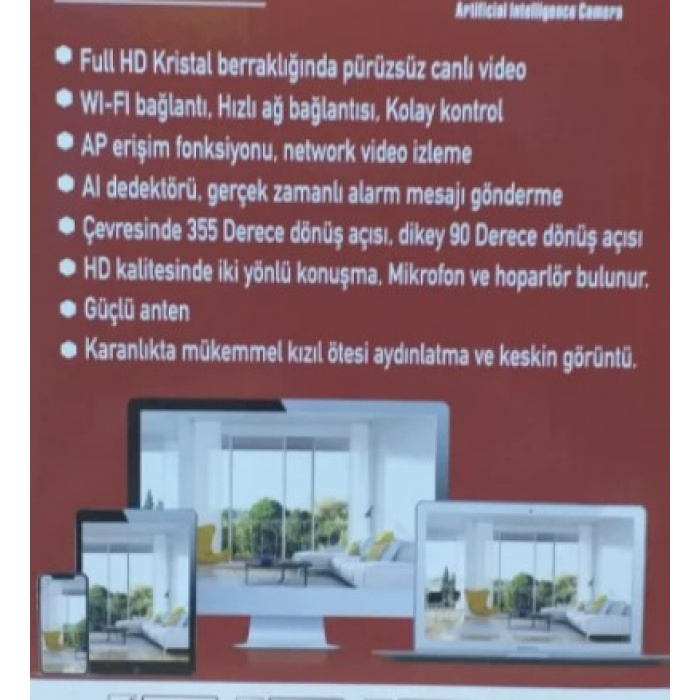 O-KAM PRO APP WBP346 4MP SİREN ALARM Çift Kamera PTZ Kablosuz Wifi IP Sesli Kamera