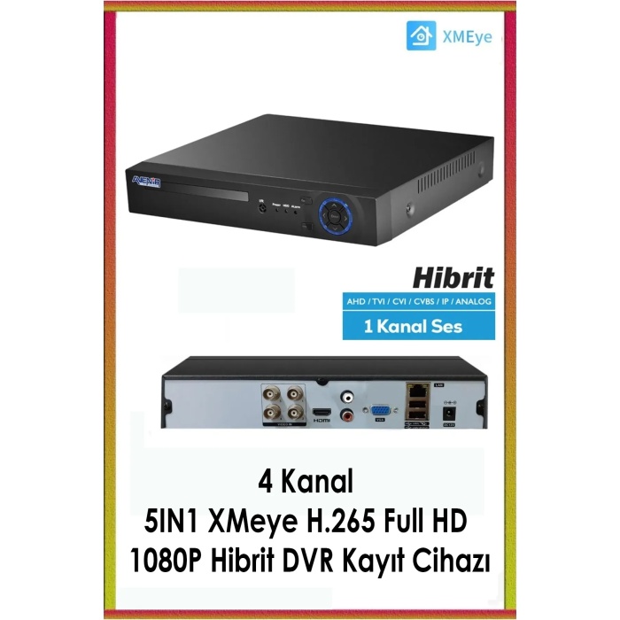 4 Kameralı AHD Set 250GB 3060- 5MP Sony Lensli HD Gece Renkli Güvenlik Kamerası Sistemi -Cepten izle
