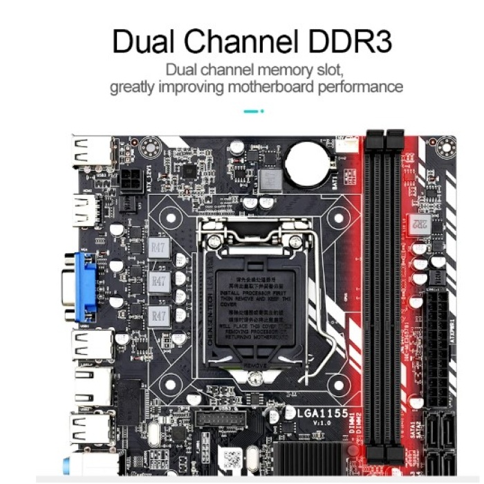 H61G 2xDDR3 M.2 USB 3.0 HDMI 2-3.nesil LGA1155 Soket Anakart