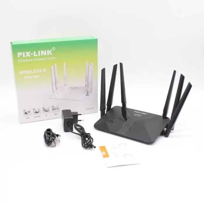 PiX-LiNK LV-WR50Q 300Mbps 6 Anten Wireless-N Wireless Internet Ap Home WiFi Router