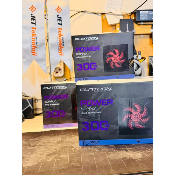 Platoon PL-9257 300W Gaming Pc Power Supply 12cm Geniş Fan Güç Kaynağı