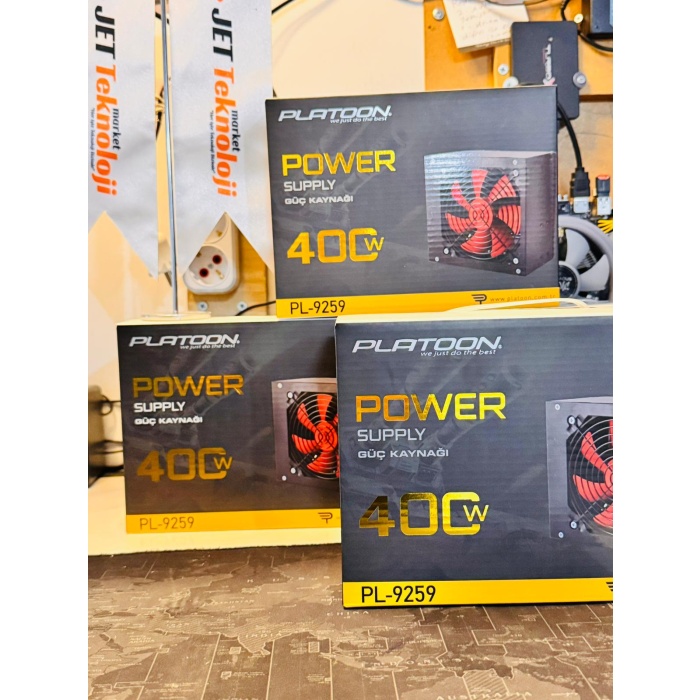 Platoon PL-9259 400W Gaming Pc Power Supply 12cm Geniş Fan Güç Kaynağı