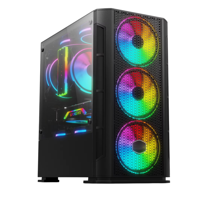 GamX 4X RGB Fan Temperli CAM Gaming Oyuncu Kasası Powersiz